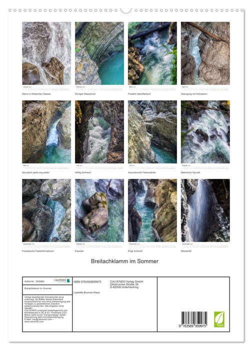 Breitachklamm im Sommer (CALVENDO Premium Wandkalender 2027)