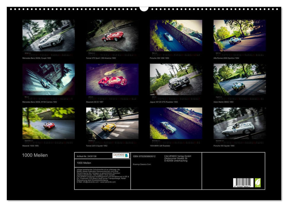 1000 Meilen (CALVENDO Wandkalender 2027)