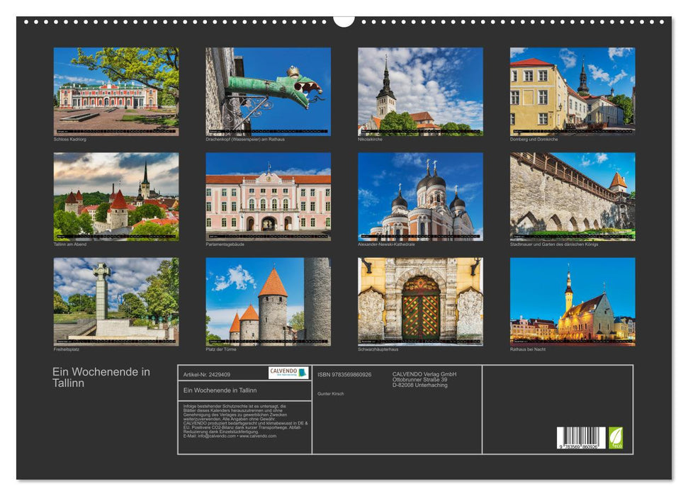 Ein Wochenende in Tallinn (CALVENDO Wandkalender 2027)