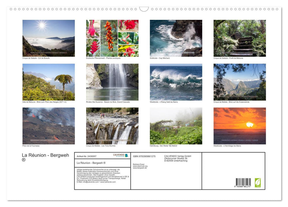 La Réunion - Bergweh ® (CALVENDO Wandkalender 2027)