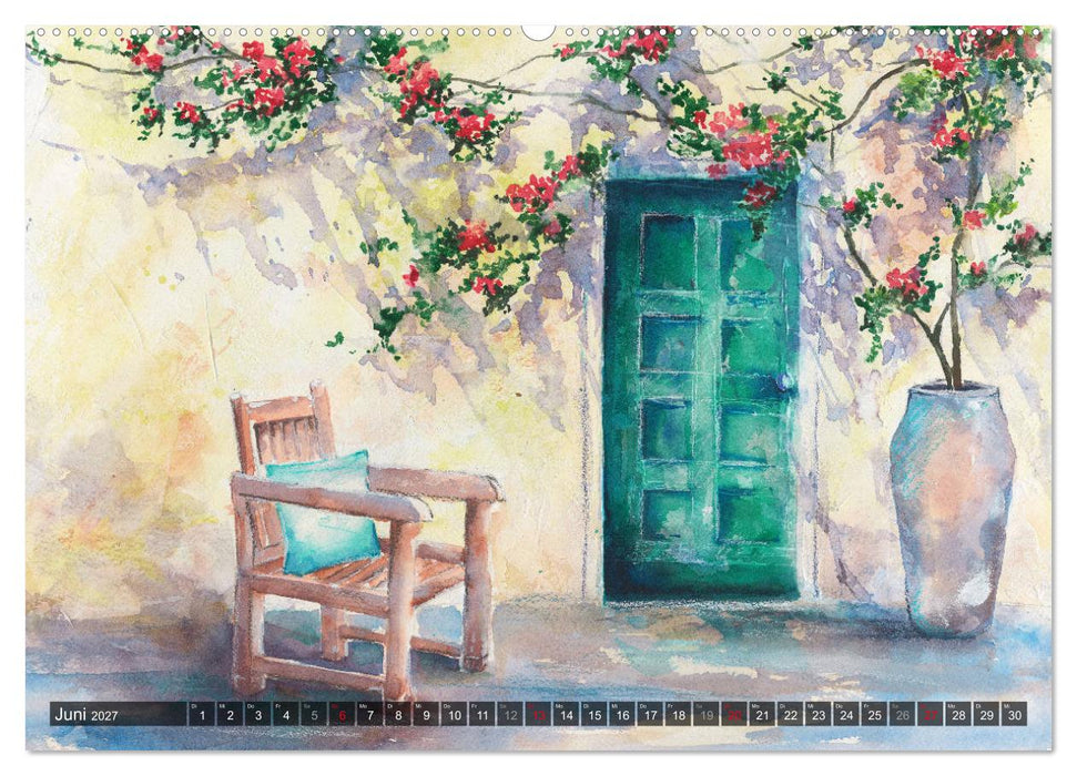 Garten Aquarelle (CALVENDO Premium Wandkalender 2027)