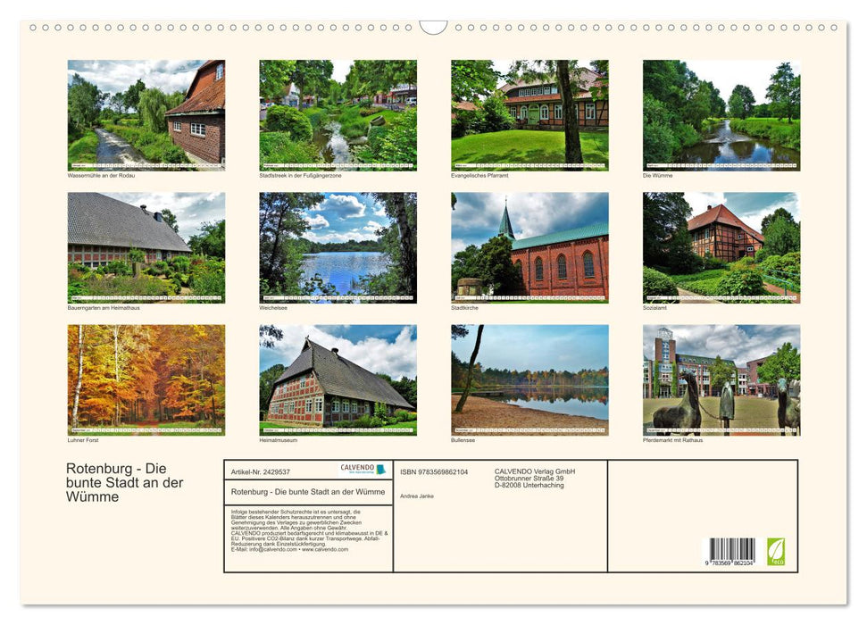 Rotenburg - Die bunte Stadt an der Wümme (CALVENDO Wandkalender 2027)