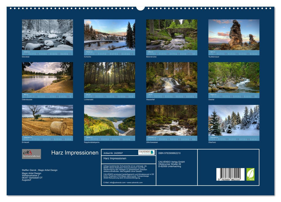 Harz Impressionen (CALVENDO Premium Wandkalender 2027)