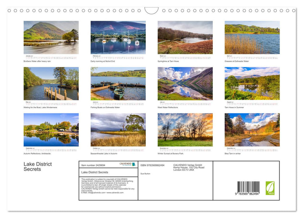 Lake District Secrets (CALVENDO Monthly Calendar 2027)
