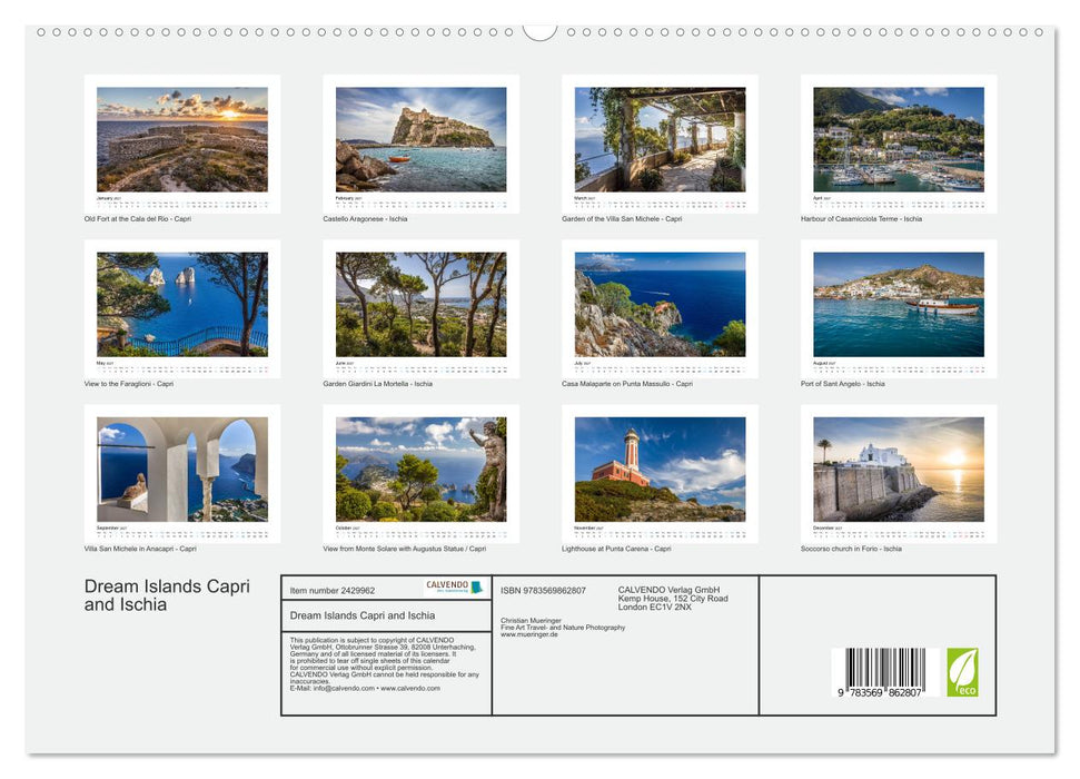 Dream Islands Capri and Ischia (CALVENDO Premium-Calendar 2027)