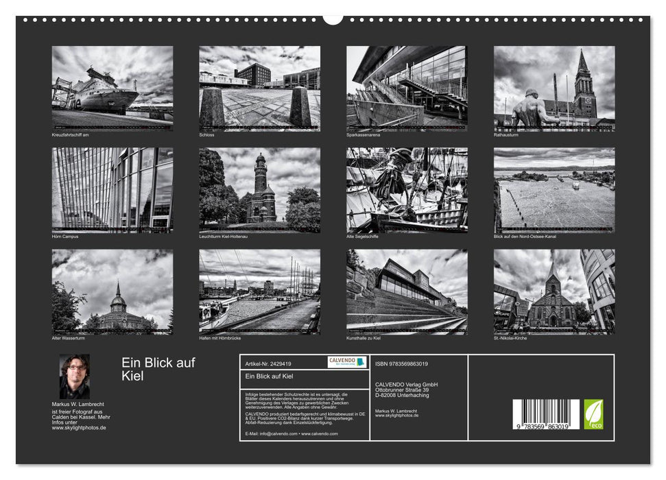 Ein Blick auf Kiel (CALVENDO Premium Wandkalender 2027)