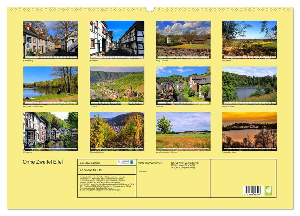 Ohne Zweifel Eifel (CALVENDO Wandkalender 2027)