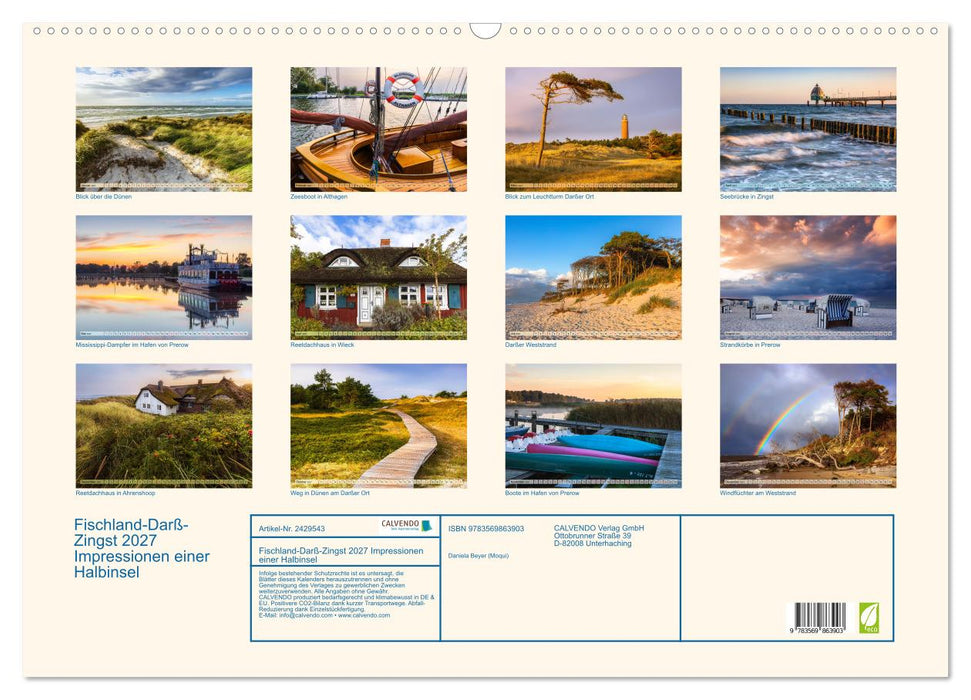 Fischland-Darß-Zingst 2027 Impressionen einer Halbinsel (CALVENDO Wandkalender 2027)