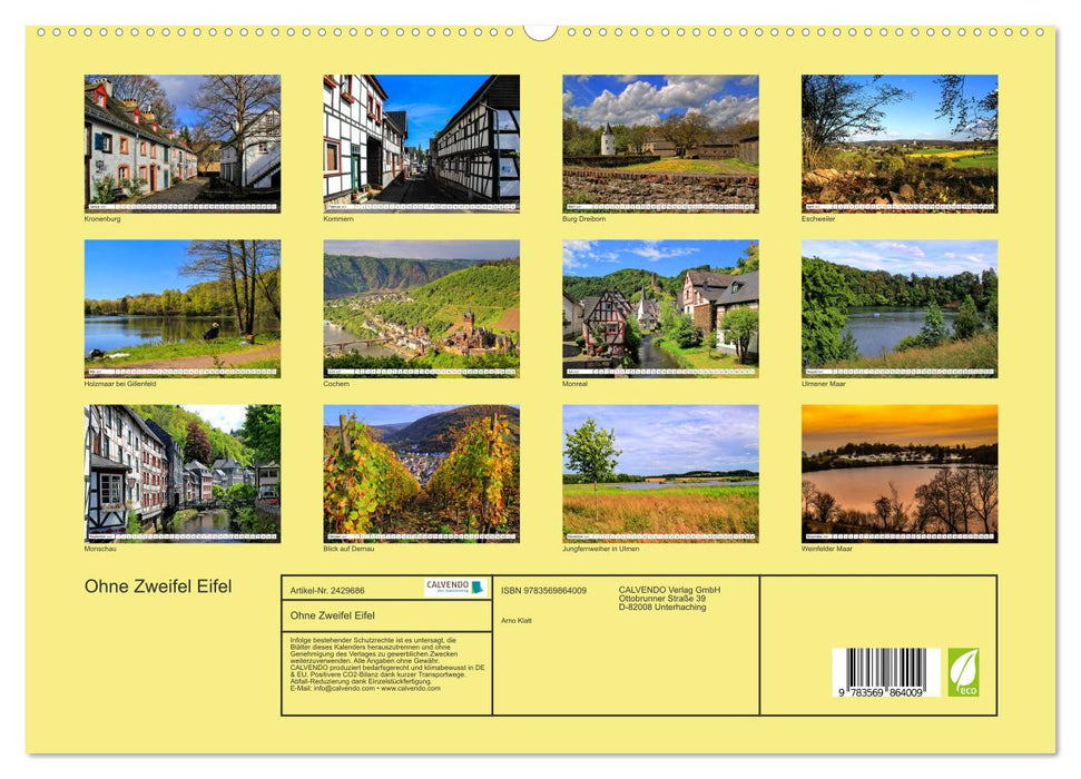 Ohne Zweifel Eifel (CALVENDO Premium Wandkalender 2027)