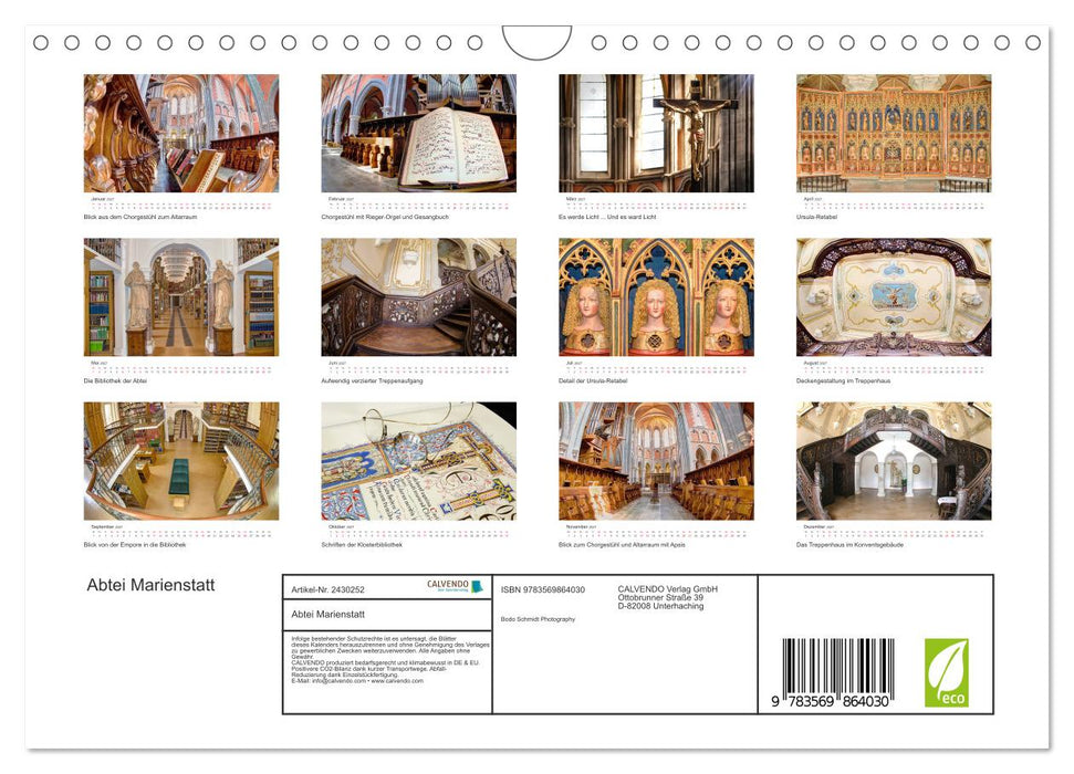Abtei Marienstatt (CALVENDO Wandkalender 2027)