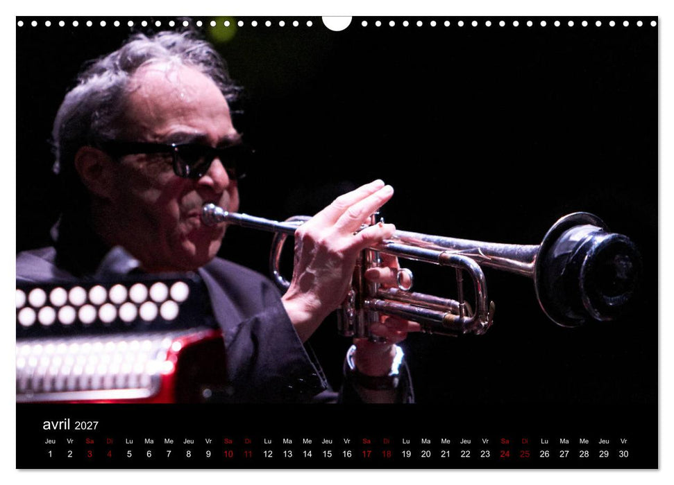 Jazz Trompettes (CALVENDO Calendrier mensuel 2027)