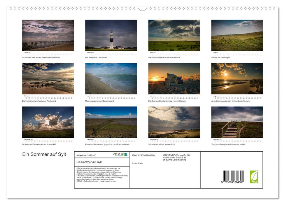 Ein Sommer auf Sylt (CALVENDO Premium Wandkalender 2027)