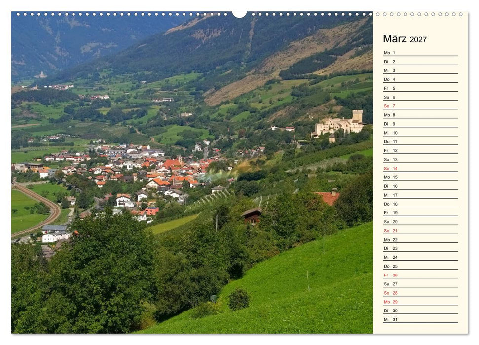 Vinschgau - Die Sonnenseite Südtirols (CALVENDO Wandkalender 2027)