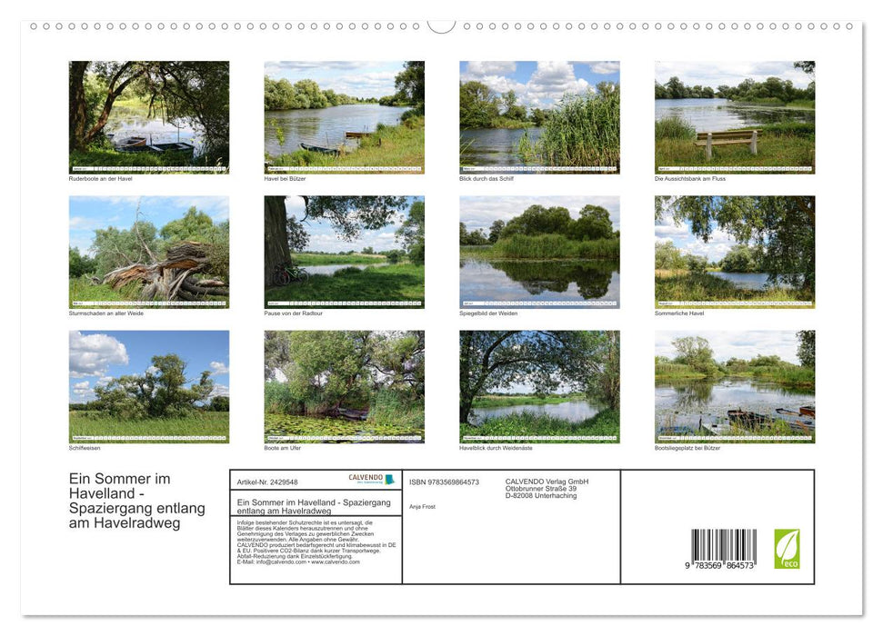 Ein Sommer im Havelland - Spaziergang entlang am Havelradweg (CALVENDO Premium Wandkalender 2027)