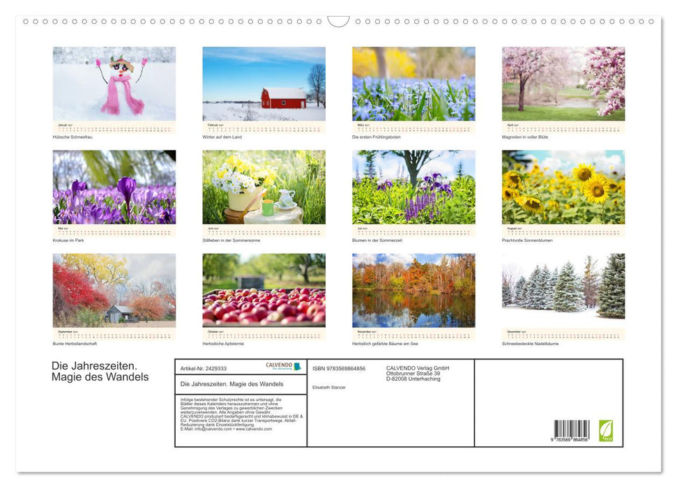 Die Jahreszeiten. Magie des Wandels (CALVENDO Wandkalender 2027)