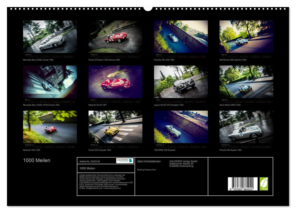 1000 Meilen (CALVENDO Premium Wandkalender 2027)