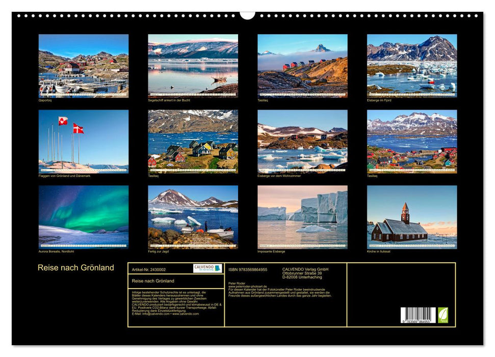 Reise nach Grönland (CALVENDO Wandkalender 2027)