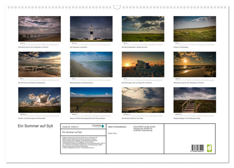Ein Sommer auf Sylt (CALVENDO Wandkalender 2027)