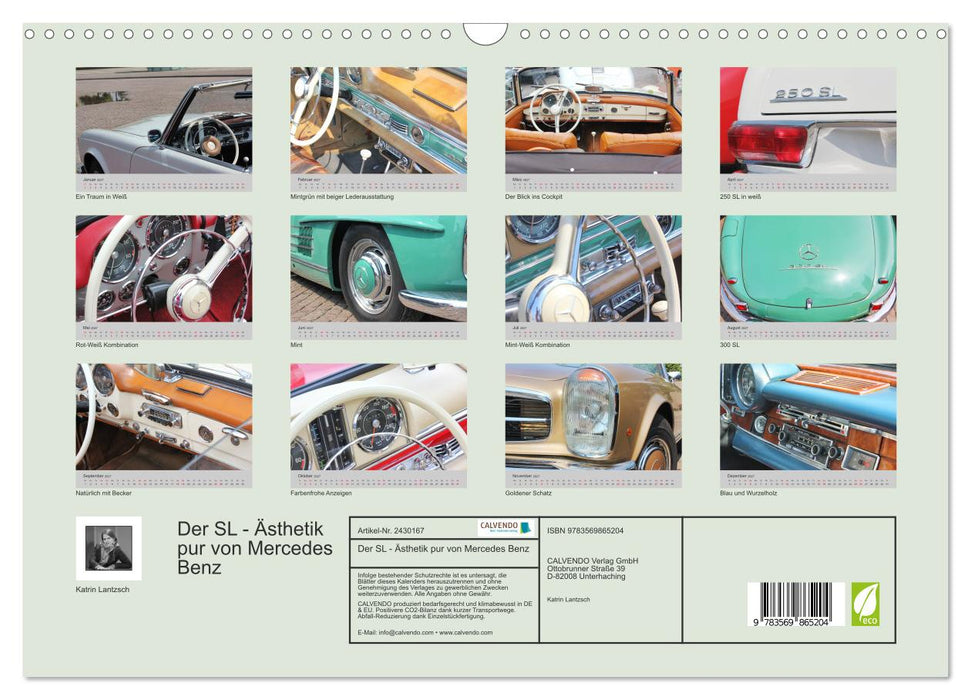 Der SL - Ästhetik pur von Mercedes Benz (CALVENDO Wandkalender 2027)