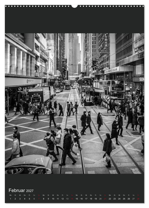 Hongkong schwarzweiß (CALVENDO Wandkalender 2027)