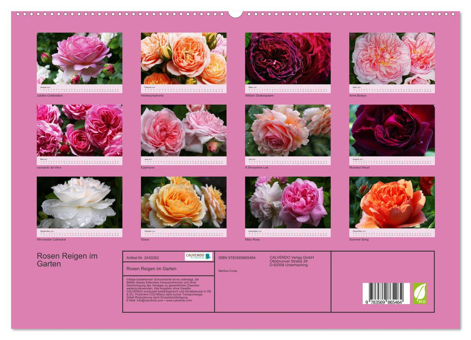 Rosen Reigen im Garten (CALVENDO Premium Wandkalender 2027)
