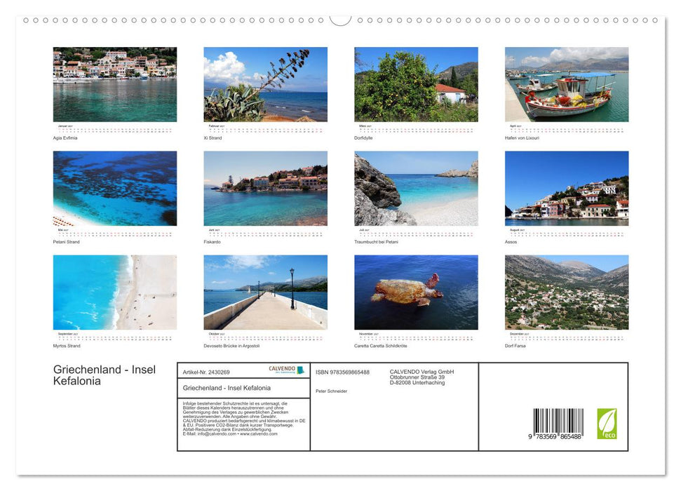 Griechenland - Insel Kefalonia (CALVENDO Premium Wandkalender 2027)