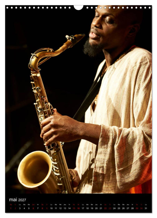 Jazz on sax (CALVENDO Calendrier mensuel 2027)