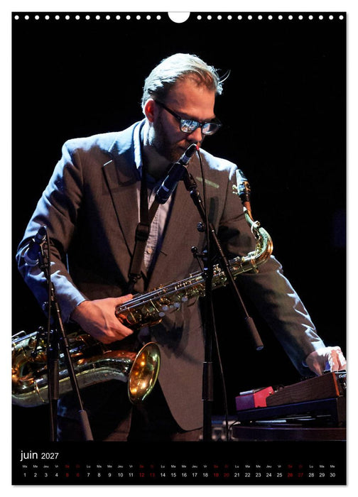 Jazz on sax (CALVENDO Calendrier mensuel 2027)