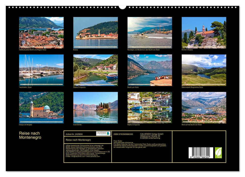 Reise nach Montenegro (CALVENDO Premium Wandkalender 2027)