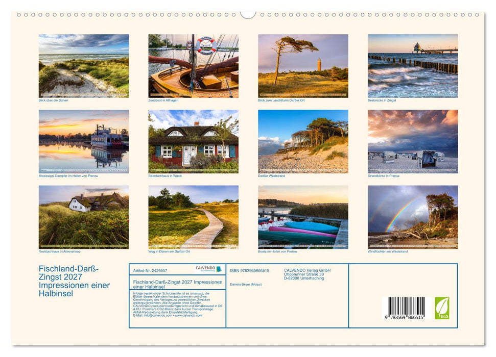 Fischland-Darß-Zingst 2027 Impressionen einer Halbinsel (CALVENDO Premium Wandkalender 2027)