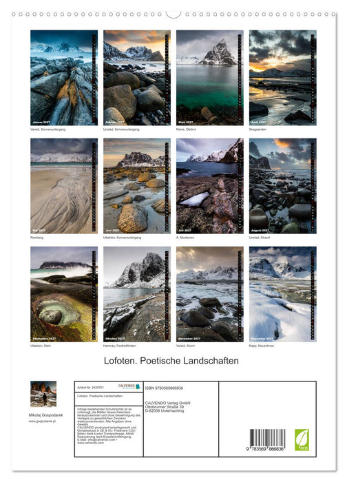 Lofoten. Poetische Landschaften (CALVENDO Premium Wandkalender 2027)
