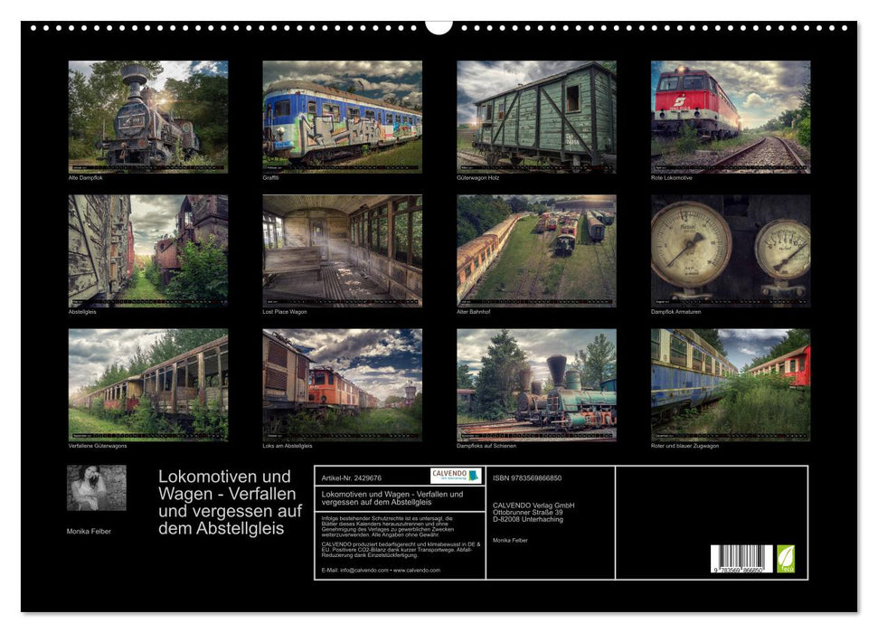 Lokomotiven und Wagen - Verfallen und vergessen auf dem Abstellgleis (CALVENDO Wandkalender 2027)