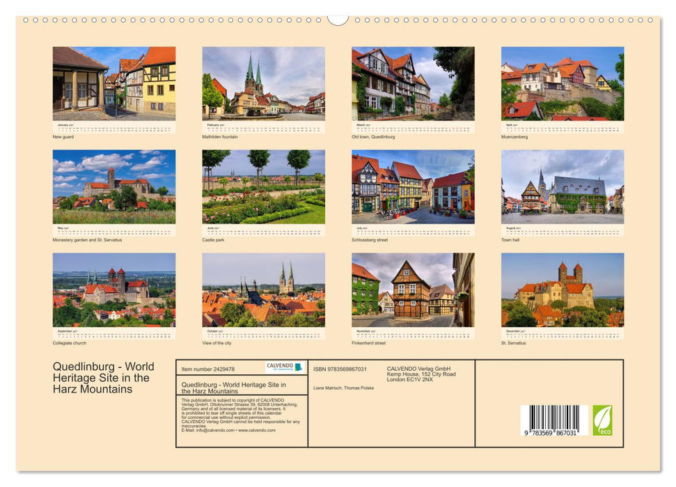 Quedlinburg - World Heritage Site in the Harz Mountains (CALVENDO Premium-Calendar 2027)