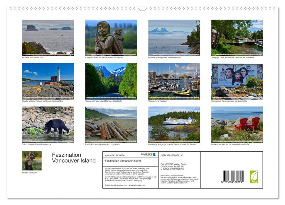 Faszination Vancouver Island (CALVENDO Premium Wandkalender 2027)