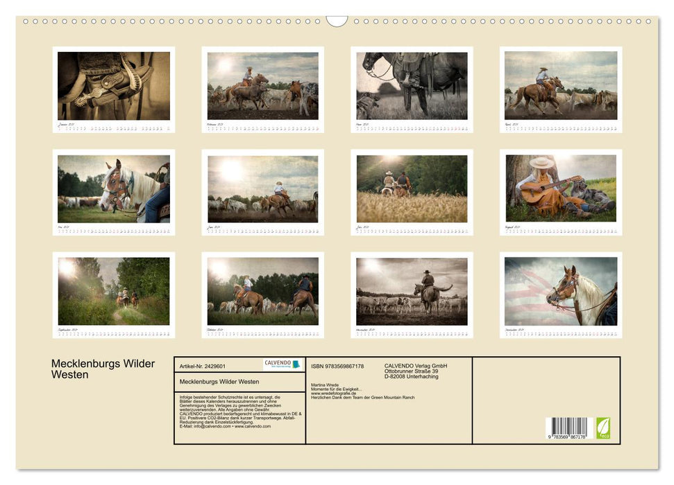 Mecklenburgs Wilder Westen (CALVENDO Wandkalender 2027)