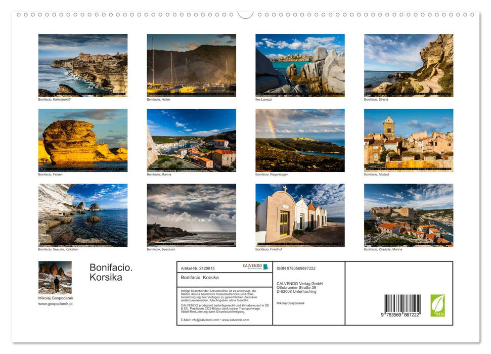 Bonifacio. Korsika (CALVENDO Premium Wandkalender 2027)
