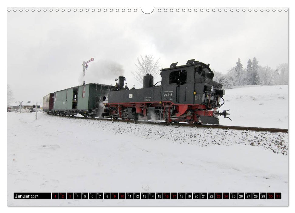 Dampfbahnromantik - Dampfbahnen auf schmaler Spur (CALVENDO Wandkalender 2027)