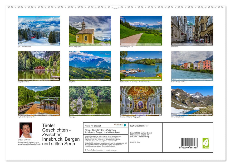 Tiroler Geschichten - Zwischen Innsbruck, Bergen und stillen Seen (CALVENDO Premium Wandkalender 2027)