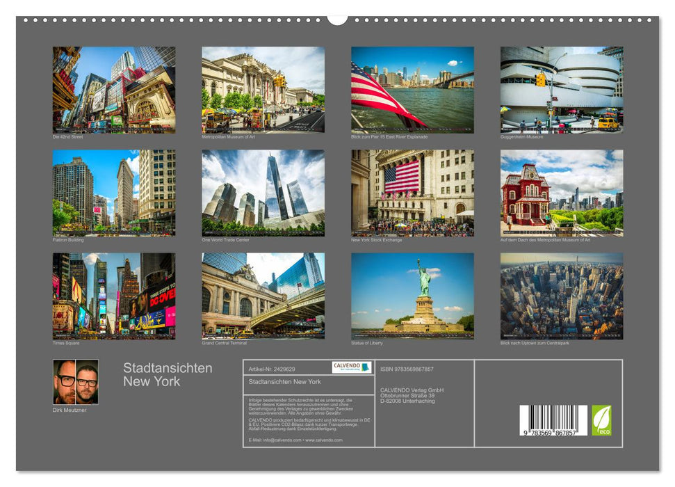 Stadtansichten New York (CALVENDO Premium Wandkalender 2027)