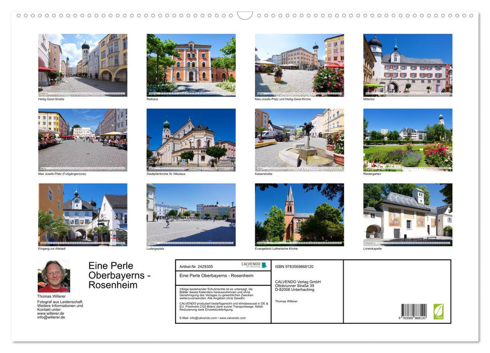 Eine Perle Oberbayerns - Rosenheim (CALVENDO Wandkalender 2027)