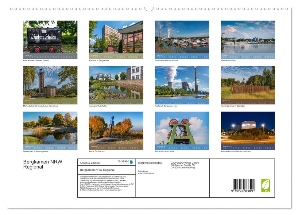 Bergkamen NRW Regional (CALVENDO Premium Wandkalender 2027)