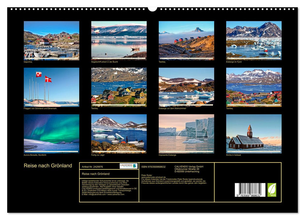 Reise nach Grönland (CALVENDO Premium Wandkalender 2027)
