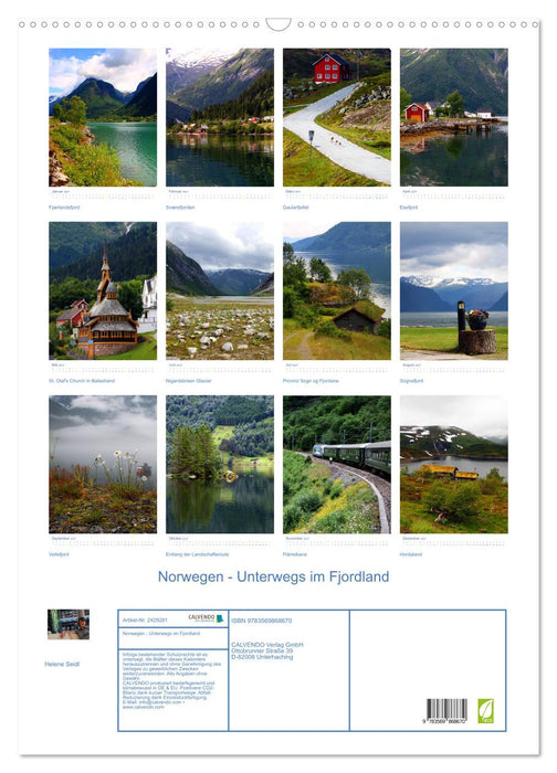 Norwegen - Unterwegs im Fjordland (CALVENDO Wandkalender 2027)