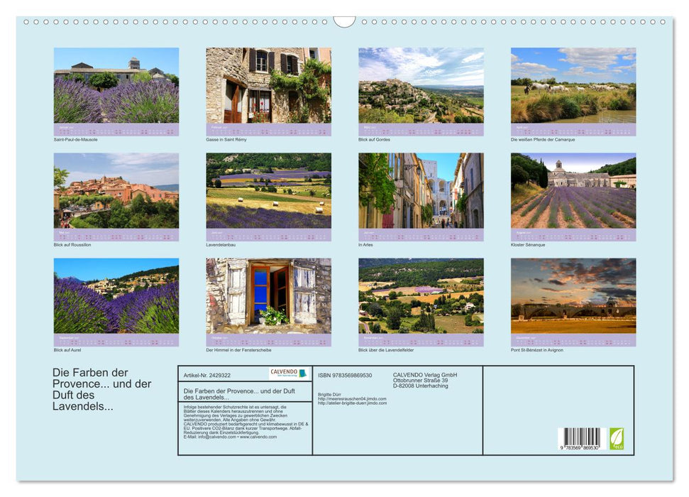 Die Farben der Provence... und der Duft des Lavendels... (CALVENDO Wandkalender 2027)