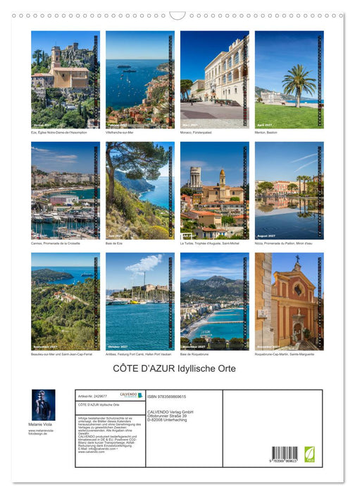 CÔTE D’AZUR Idyllische Orte (CALVENDO Wandkalender 2027)