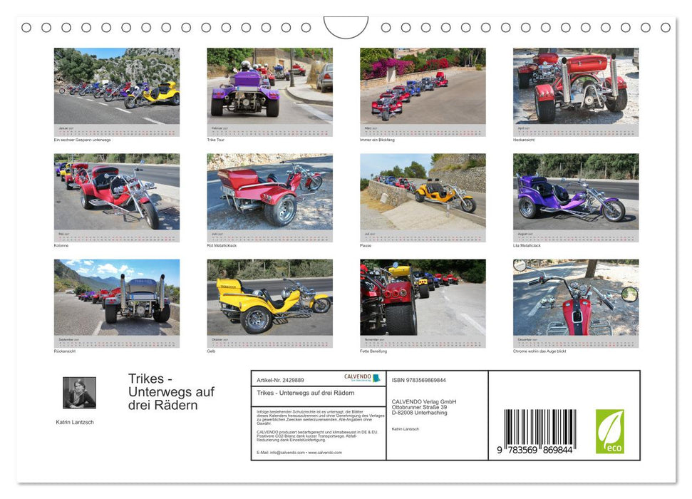 Trikes - Unterwegs auf drei Rädern (CALVENDO Wandkalender 2027)
