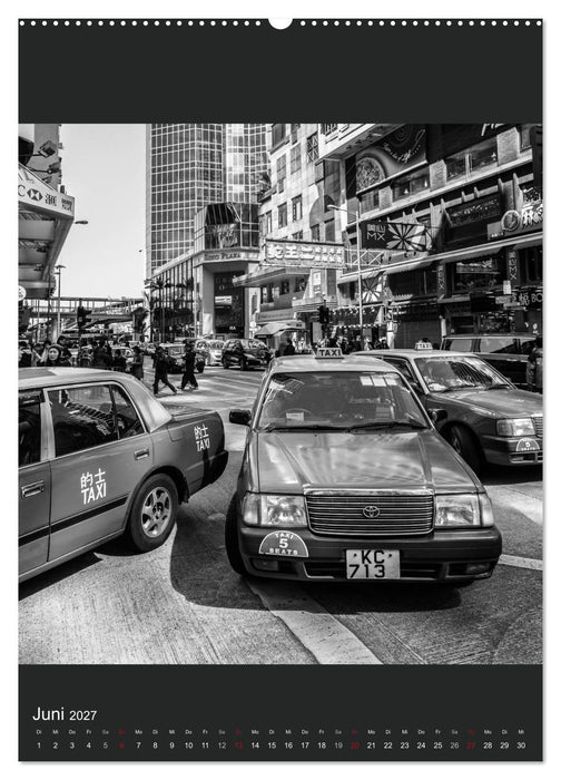 Hongkong schwarzweiß (CALVENDO Premium Wandkalender 2027)