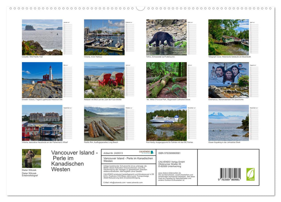 Vancouver Island - Perle im Kanadischen Westen (CALVENDO Premium Wandkalender 2027)