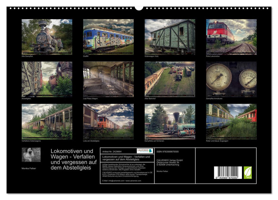 Lokomotiven und Wagen - Verfallen und vergessen auf dem Abstellgleis (CALVENDO Premium Wandkalender 2027)