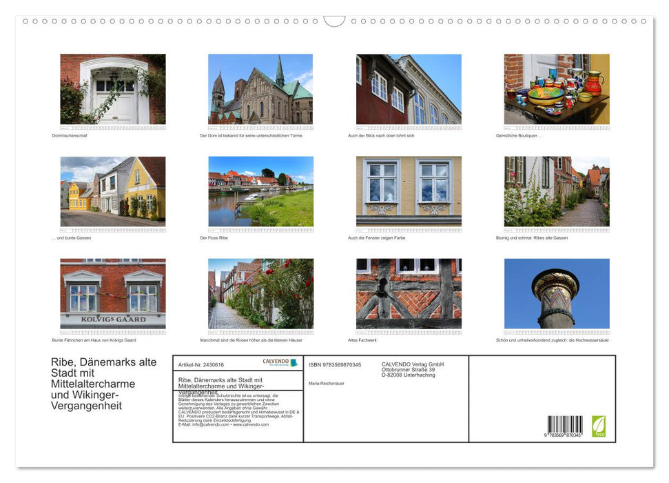 Ribe, Dänemarks alte Stadt mit Mittelaltercharme und Wikinger-Vergangenheit (CALVENDO Wandkalender 2027)